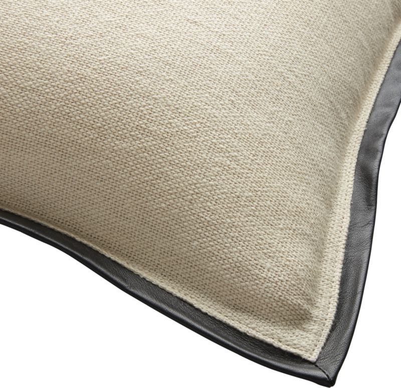 "20"" Delaney Beige Linen Pillow with Down-Alternative Insert." - Image 4