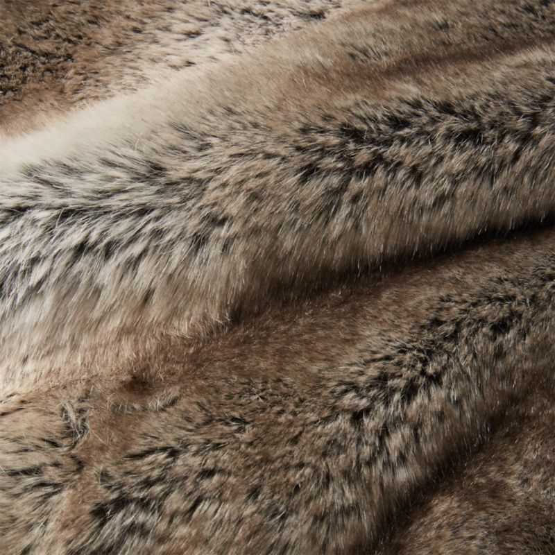 Light Grey Faux Fur Throw - Image 2