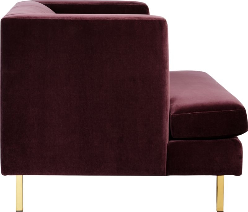 Avec Bergamot Purple Chair with Brass Legs - Image 4