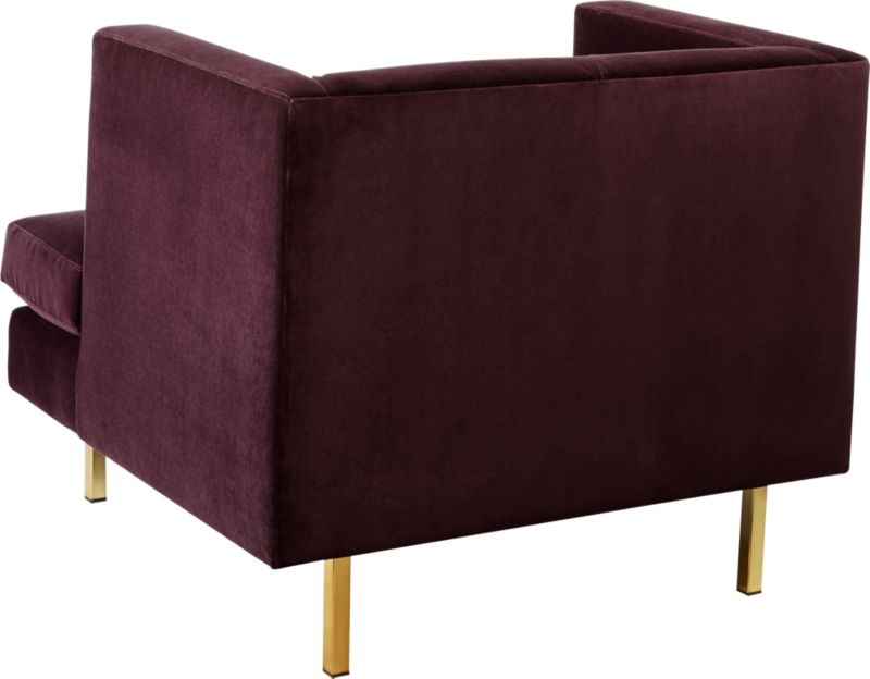 Avec Bergamot Purple Chair with Brass Legs - Image 5