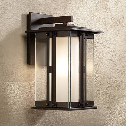 Fallbrook Collection 11 3/4" High Bronze Outdoor Wall Light - Image 0