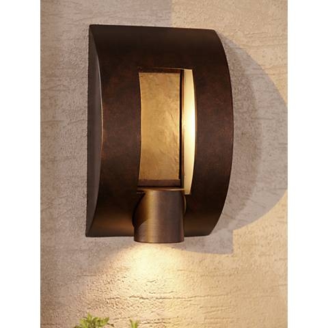 Franklin Iron Framed Slate 12" High Bronze 3-Light Outdoor Wall Light - Image 0