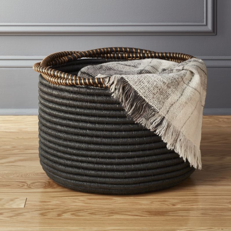Amber Coiled Rope Basket - Image 2