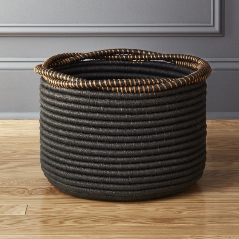 Amber Coiled Rope Basket - Image 3