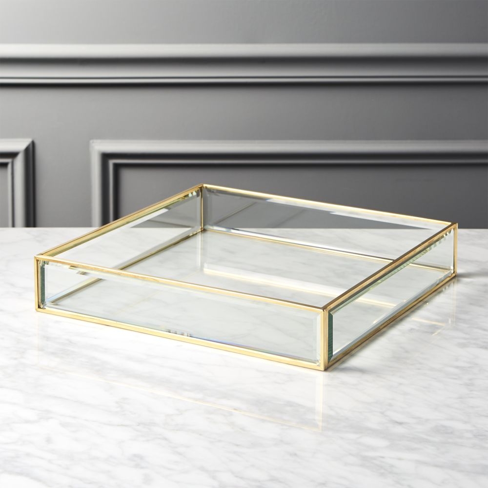 Brass and Glass Tray - Image 0