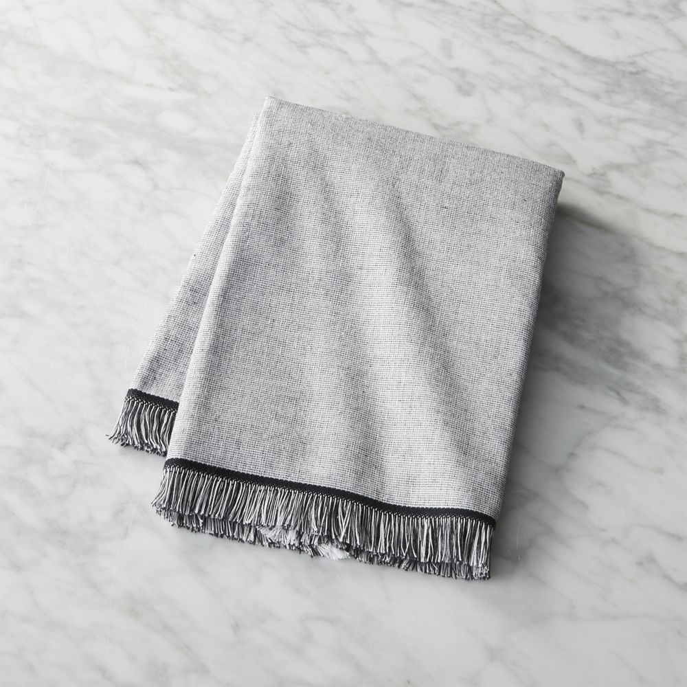 Chambray Black and White Hand Towel - Image 0
