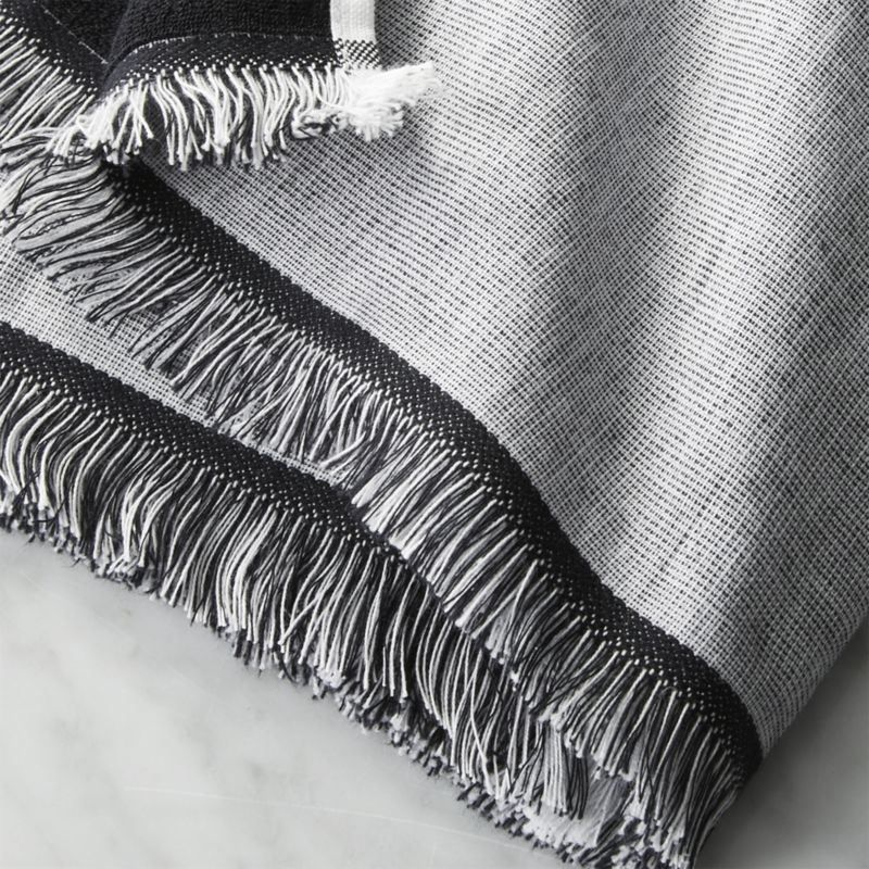 Chambray Black and White Hand Towel - Image 3