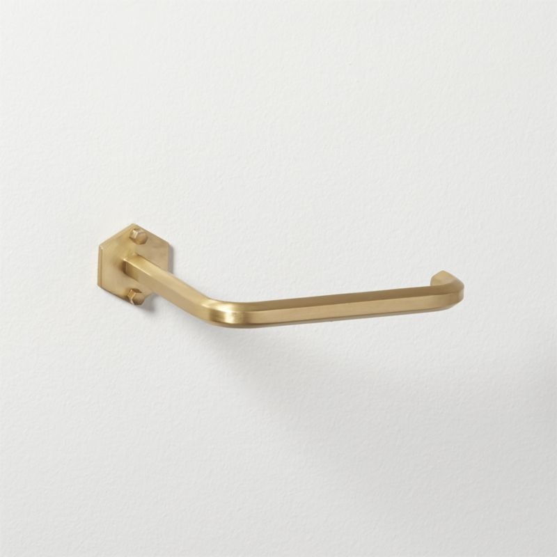 Hex Brass Wall Mounted Toilet Paper Holder - Image 4