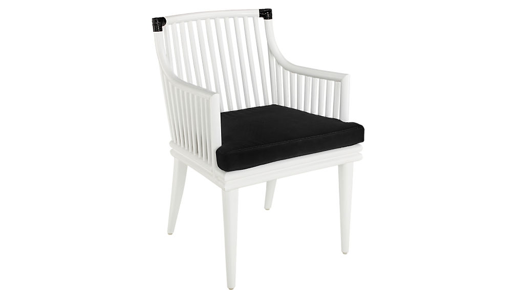 mae white rattan chair - Image 0
