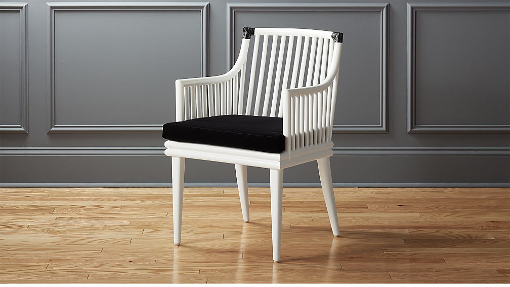 mae white rattan chair - Image 1