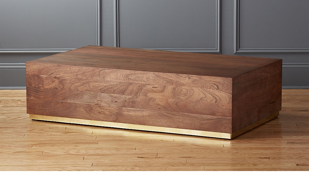 joni brass and wood coffee table - Image 0
