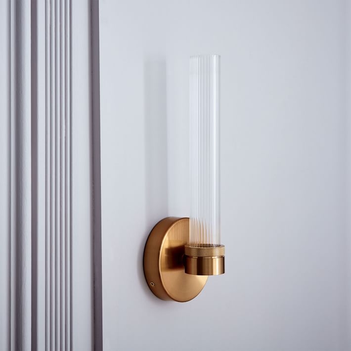 Fluted Cylinder LED Sconce - Image 1
