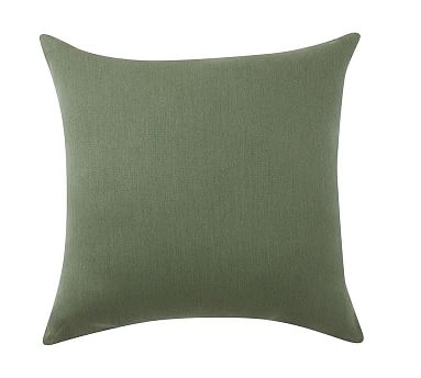 Sunbrella(R) Contrast Piped Solid Indoor/Outdoor Pillow, 18", Fern - Image 0