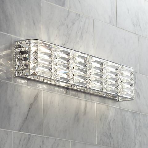 Possini Euro Vivienne 24 1/2" Wide Crystal LED Bath Light - Image 0