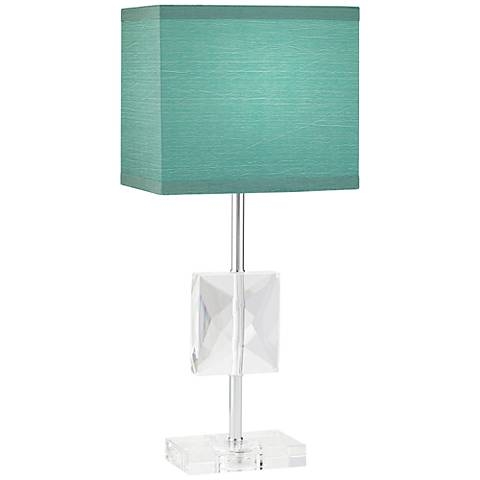 Clara 18" high Donna Crystal Teal Blue Accent Table Lamp - Image 0