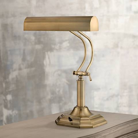 Lite Source Piano Mate Antique Brass Desk Lamp - Image 0