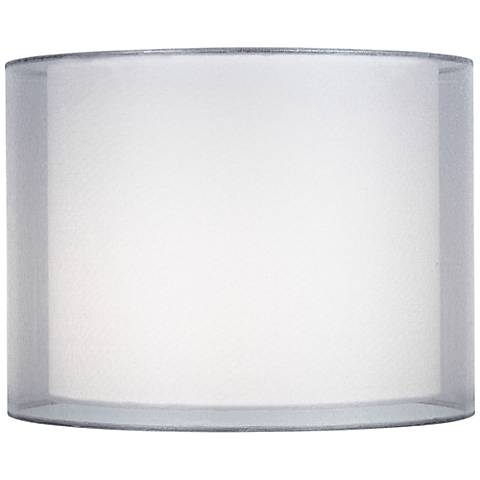Springcrest Silver and White Double Sheer Fabric Shade 12x12x9 (Spider) - Image 0