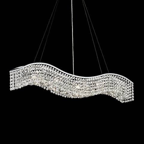 James R. Moder Crystal Wave 36" Contemporary Chandelier - Image 0