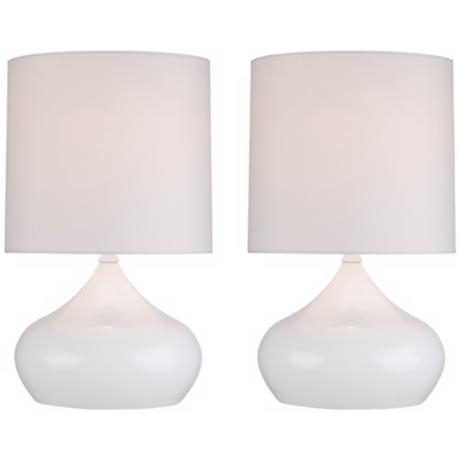 Set of Steel Droplet White Accent Lamps 2 - Image 0