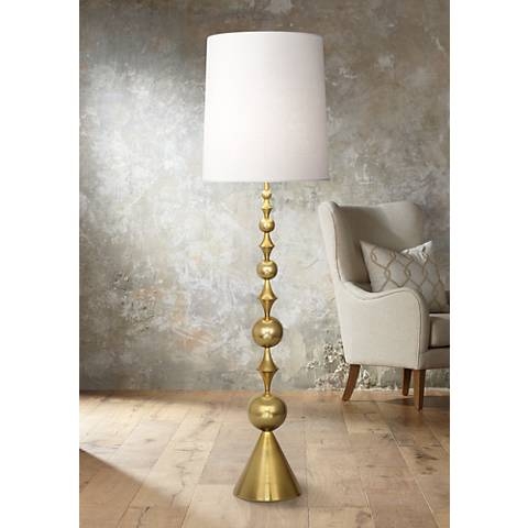 Harlequin Floor Lamp in Antique Brass by Jonathan Adler - Image 1