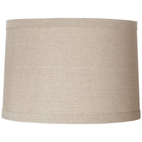Springcrest Marlee Taupe Linen Drum Shade 15x16x11 (Spider) - Image 0