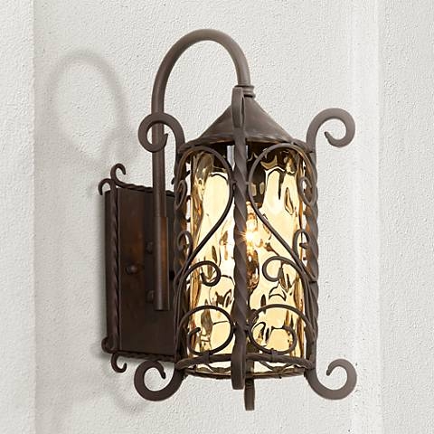Casa Seville 18 1/2" High Iron Scroll Outdoor Wall Light - Image 0