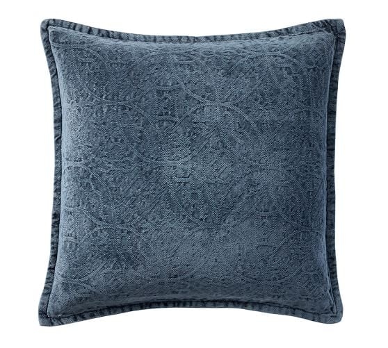 Chenille Jacquard Pillow Cover, Sailor Blue / 20" x 20" - Image 0