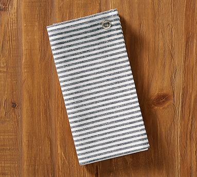 Wheaton Stripe Tea Towel, White/Sailor Blue - Image 1