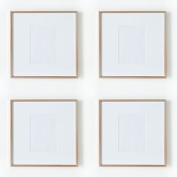 Gallery Frame, Rose Gold, Set of 4, 5" x 7" (12" x 12" without mat) - Image 1