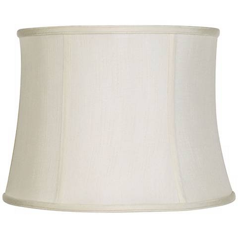 Springcrest Clair Creme Classic Faux Silk Drum Lamp Shade 14x16x12 (Spider) - Image 0