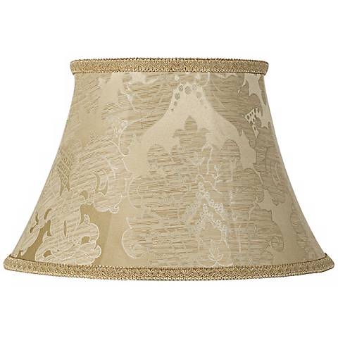 Springcrest Ivory Brocade Pattern Bell Lamp Shade 10x17x11 (Spider) - Image 0
