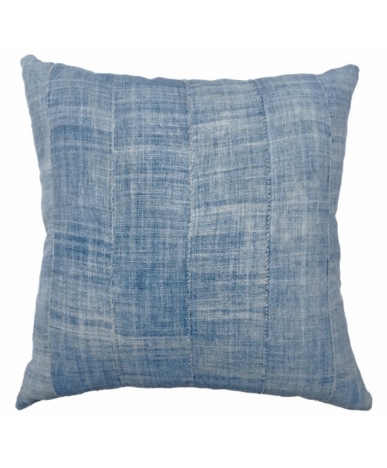 AMARI ONE OF A KIND PILLOW, LIGHT BLUE & WHITE - Image 0