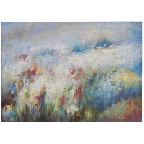 Hudsonhill Foundry Breathe Hand Painted 56" Wide Canvas Wall Art - Image 0