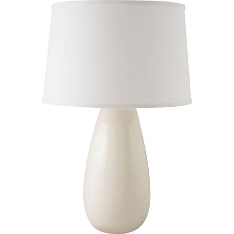 RiverCeramic® Teardrop Gloss White Mini Table Lamp - Image 0