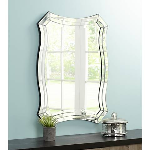 Idell Scalloped Side 23 1/2" x 32" Wall Mirror - Image 0