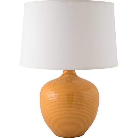 RiverCeramic® Bean Pot Nutmeg Orange Table Lamp - Image 0