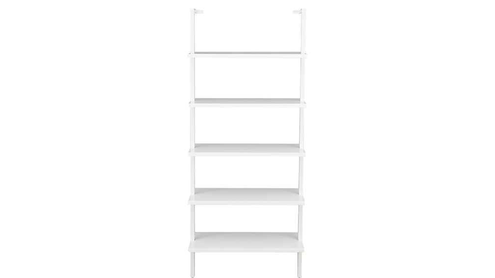 Stairway White Metal Wall Mount Bookshelf 72.5'' - Image 0