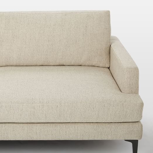Andes 76.5" Sofa - Twill Stone, Pewter Legs - Image 2