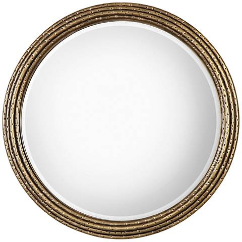 Uttermost Spera Antiqued Gold 42 1/4" Round Wall Mirror - Image 0