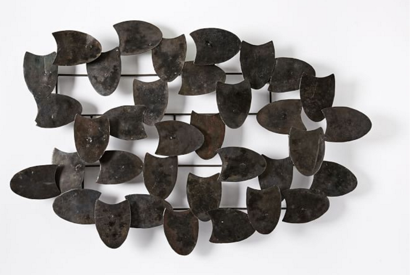 Recycled Metal Wall Art - Overlapping Shapes - Image 0