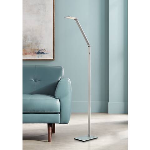 Possini Euro Bentley Adjustable Arm Aluminum LED Task Floor Lamp - Image 0
