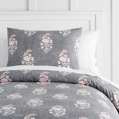 Mia Duvet Cover, Full/Queen, Charcoal - Image 0