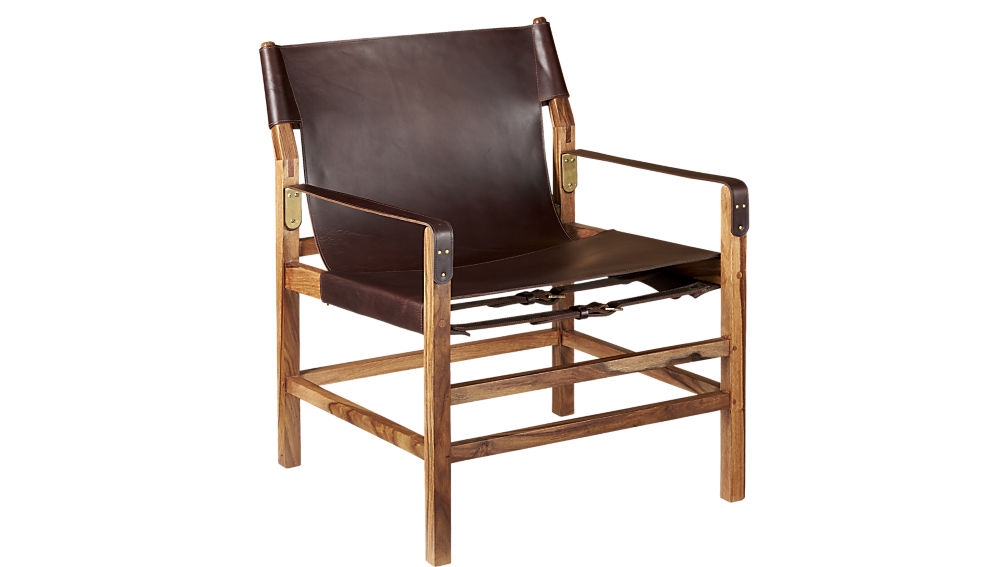 expat ii leather safari chair - Image 0