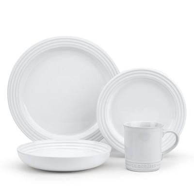 Le Creuset 16-Piece Place Setting with Pasta Bowl, White - Image 0
