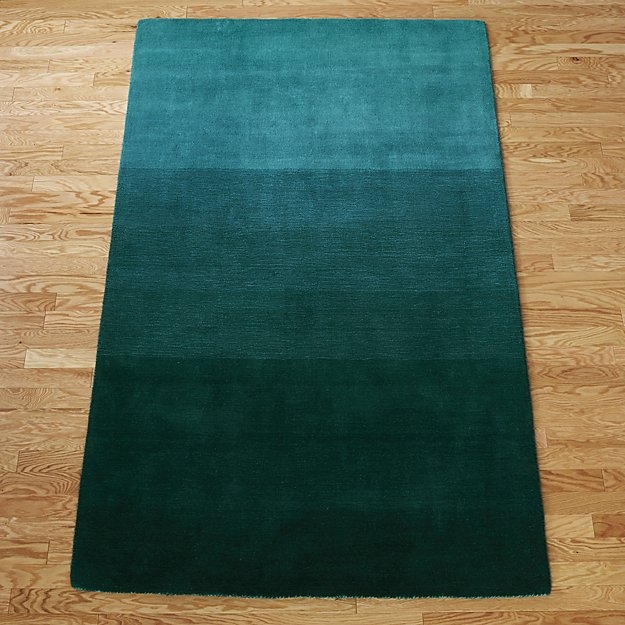 Ombre Teal Rug - 8' x 10' - Image 1