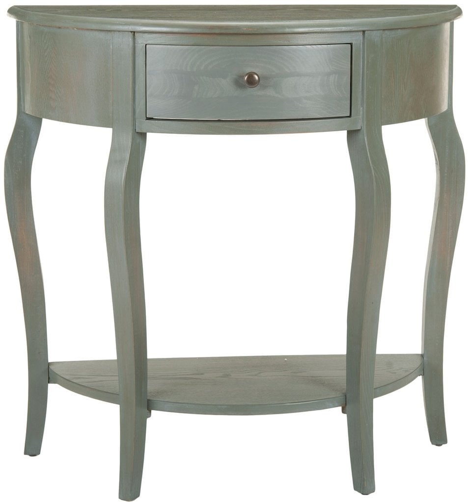 Jan Demilune Small Console - French Grey - Safavieh - Image 0
