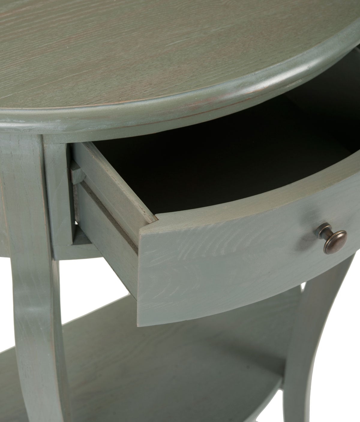 Jan Demilune Small Console - French Grey - Safavieh - Image 1