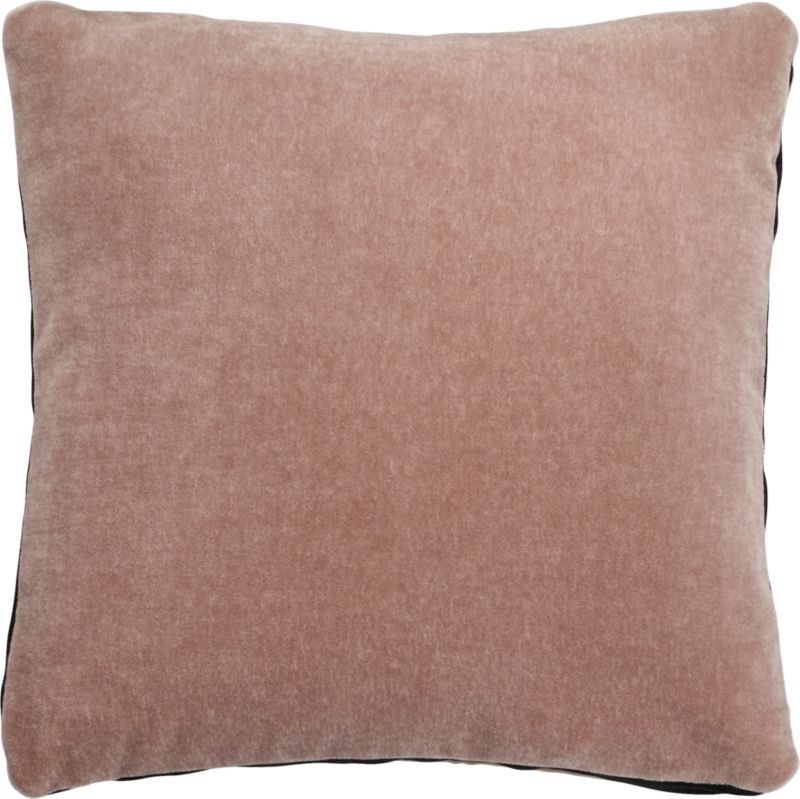 "18"" mohair pink pillow with down-alternative insert" - Image 0