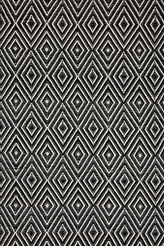 Diamond Black/Ivory Indoor/Outdoor Rug - 6' x 9' - Image 0