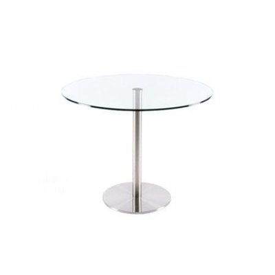 Rosy Round Glass Dining Table - Image 1